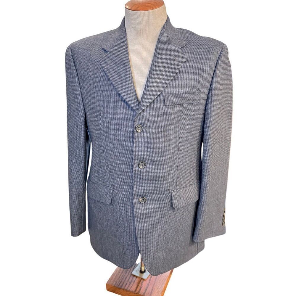 Lauren Ralph Lauren Men’s 40S Blue/Grey Wool 3 Button Blazer